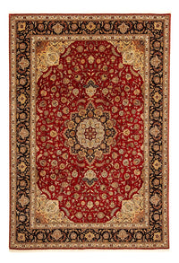 Persisk tæppe - Tabriz - Royal - 350 x 245 cm - mørkerød