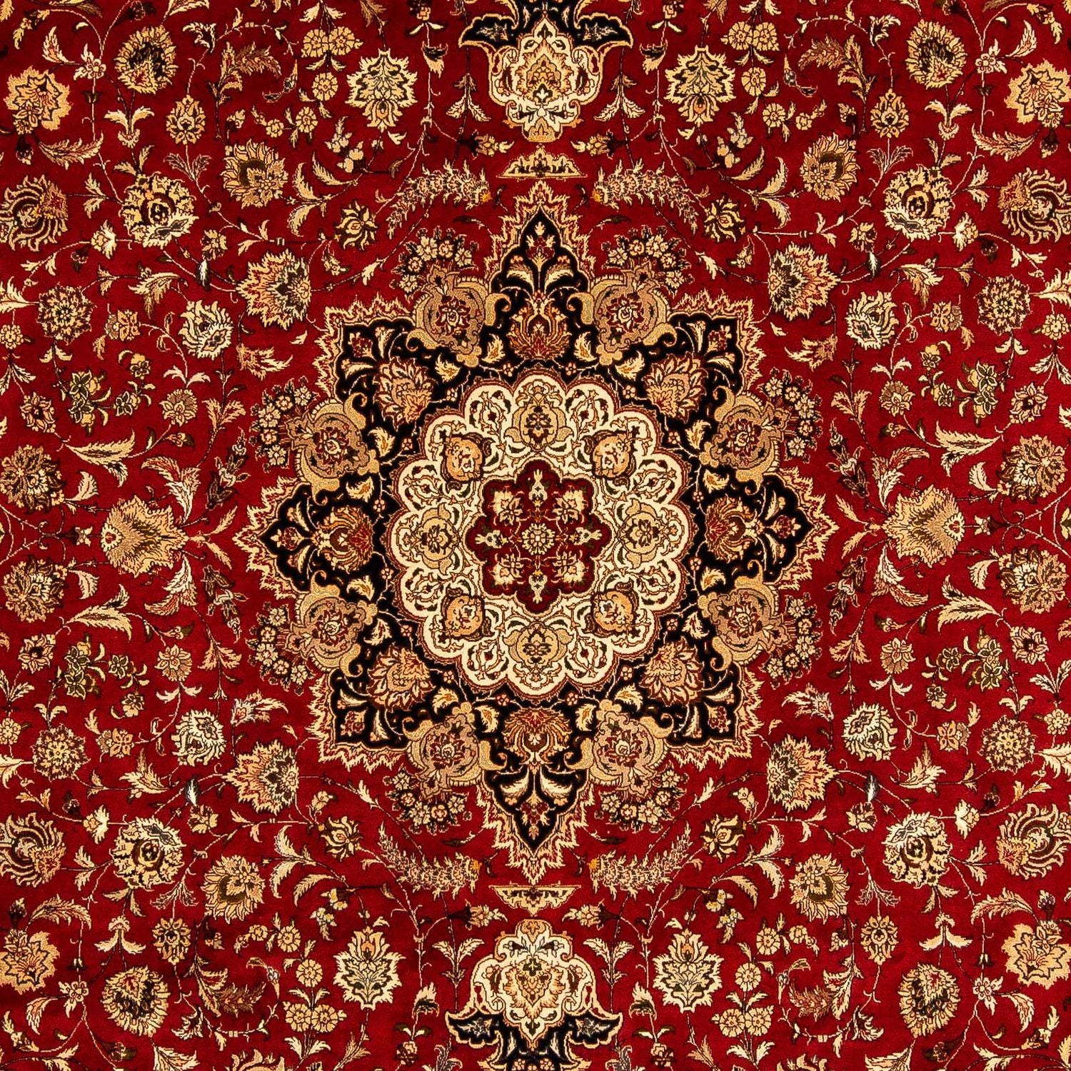Persisk tæppe - Tabriz - Royal - 350 x 245 cm - mørkerød
