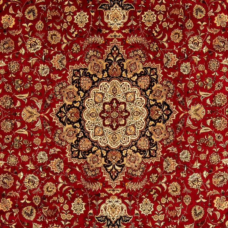 Persisk tæppe - Tabriz - Royal - 350 x 245 cm - mørkerød