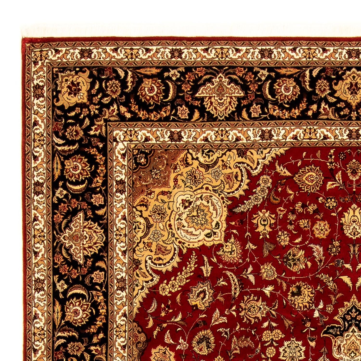 Persisk tæppe - Tabriz - Royal - 350 x 245 cm - mørkerød