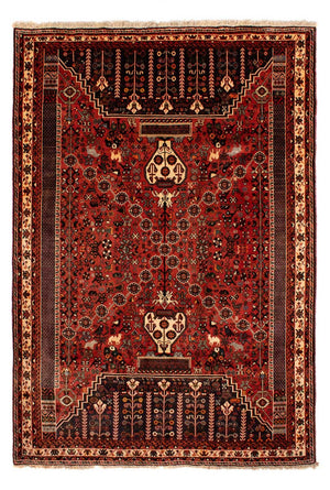 Persisk tæppe - Nomadisk - 297 x 207 cm - mørkerød