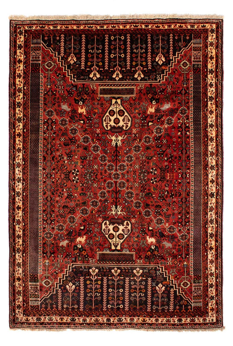 Persisk tæppe - Nomadisk - 297 x 207 cm - mørkerød