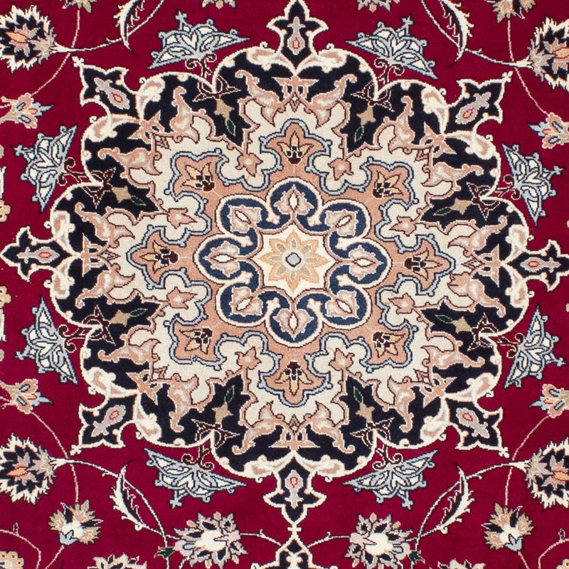 Persisk tæppe - Tabriz - Royal - 204 x 153 cm - mørkerød