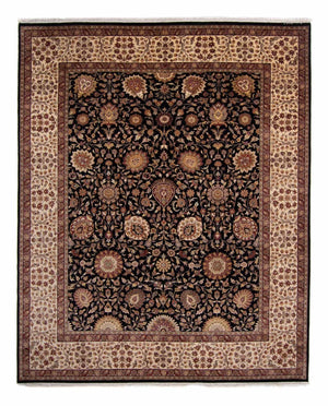 Persisk tæppe - Tabriz - 312 x 244 cm - mørkeblå