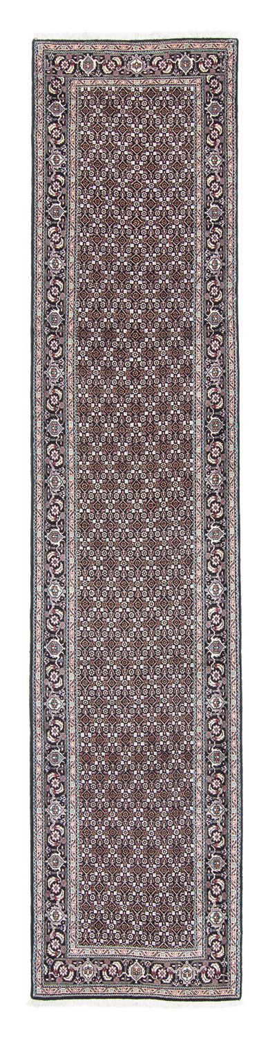 Løber Persisk tæppe - Tabriz - 391 x 76 cm - grå