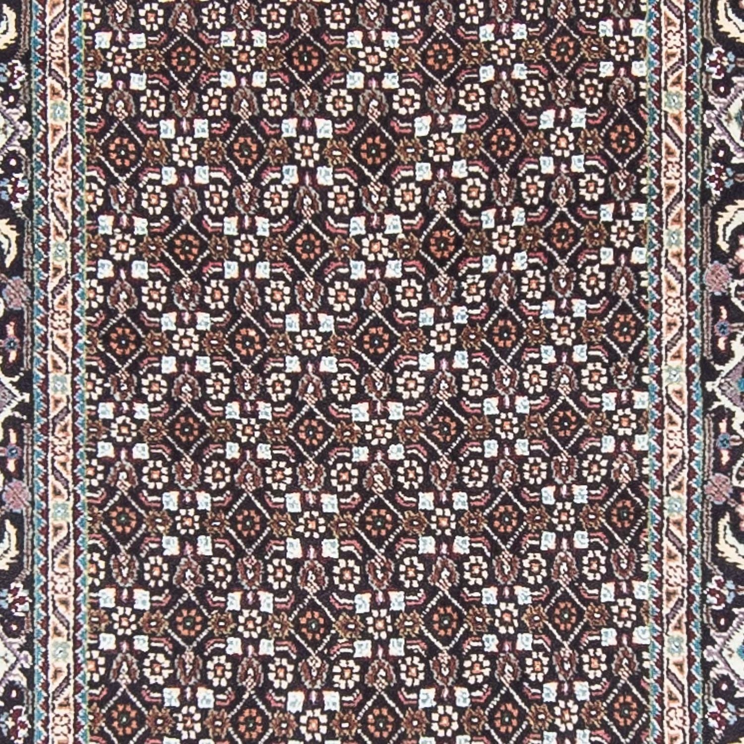 Løber Persisk tæppe - Tabriz - 391 x 76 cm - grå