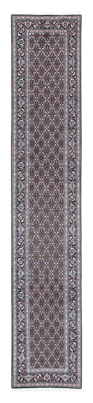 Løber Persisk tæppe - Tabriz - 381 x 66 cm - grå