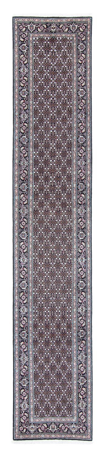 Løber Persisk tæppe - Tabriz - 381 x 66 cm - grå