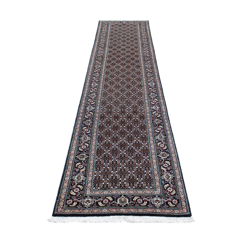 Løber Persisk tæppe - Tabriz - 381 x 66 cm - grå