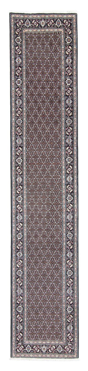 Løber Persisk tæppe - Tabriz - 388 x 77 cm - grå