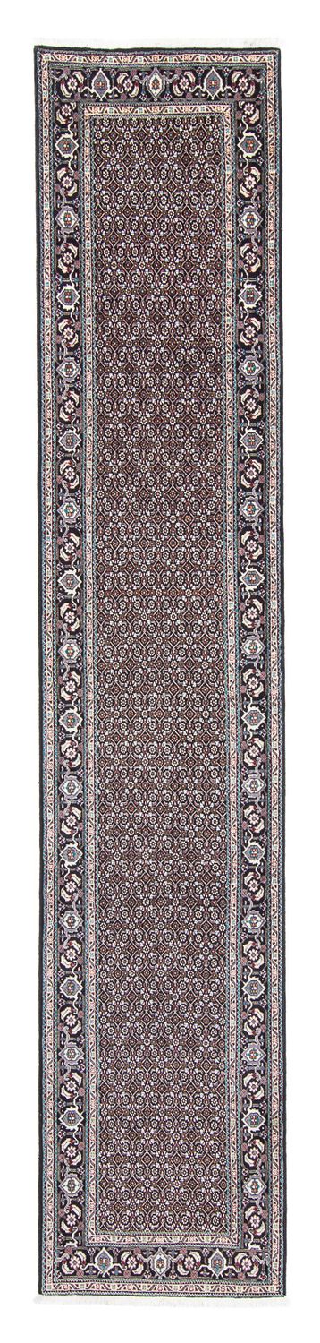 Løber Persisk tæppe - Tabriz - 388 x 77 cm - grå
