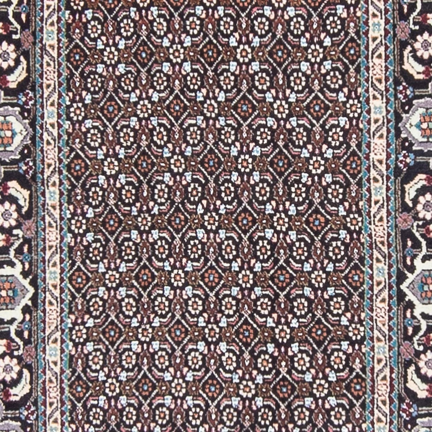 Løber Persisk tæppe - Tabriz - 388 x 77 cm - grå