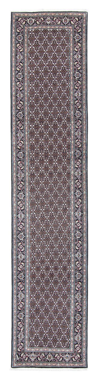 Løber Persisk tæppe - Tabriz - 389 x 74 cm - grå