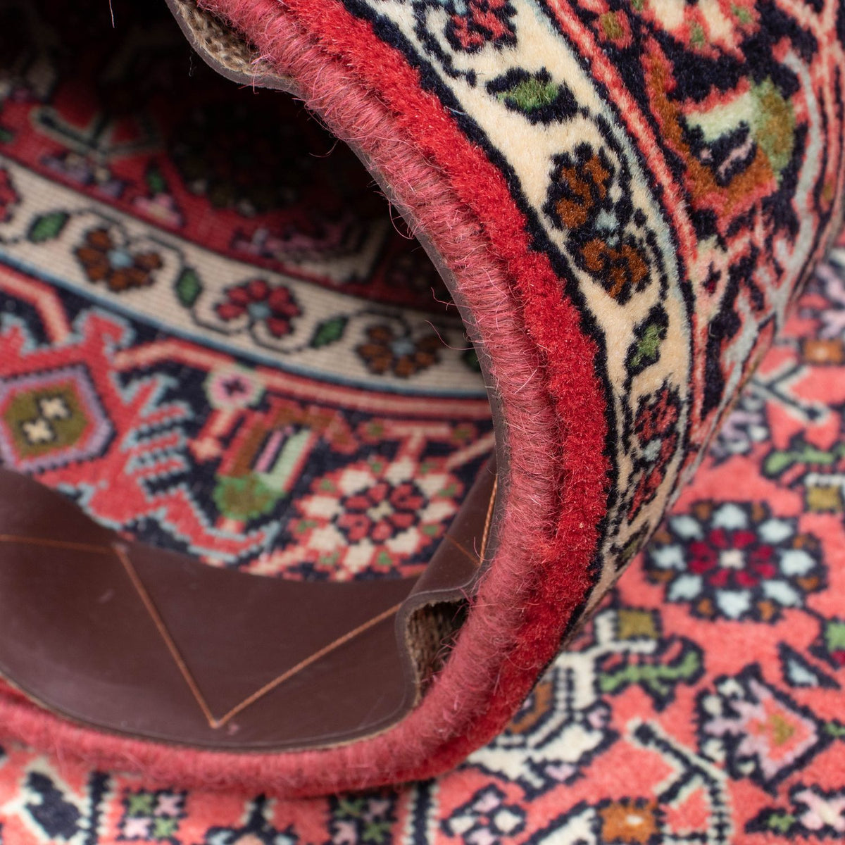 Løber Persisk tæppe - Bijar - 248 x 71 cm - lysrød