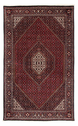 Persisk tæppe - Bijar - 248 x 148 cm - mørkerød