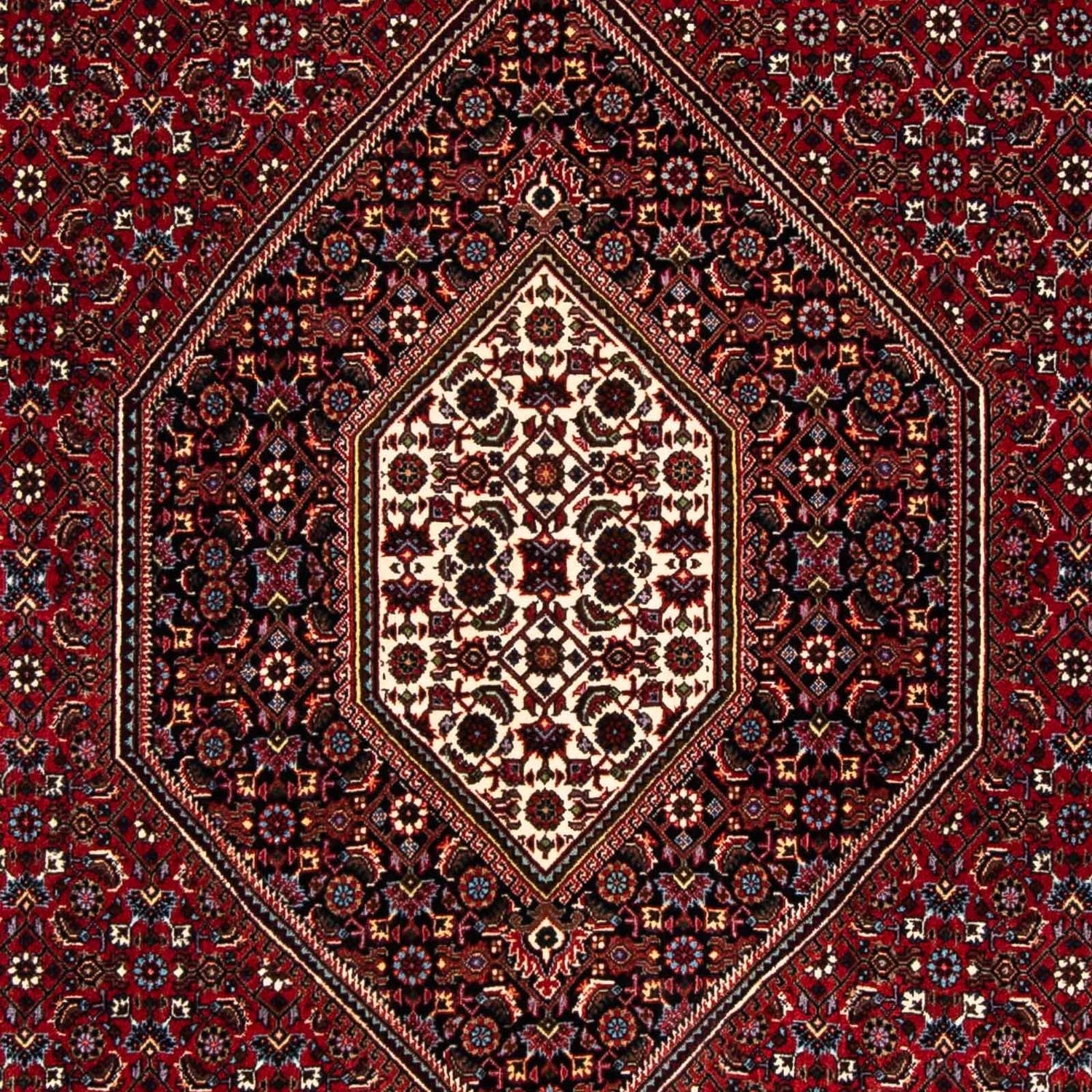 Persisk tæppe - Bijar - 248 x 148 cm - mørkerød
