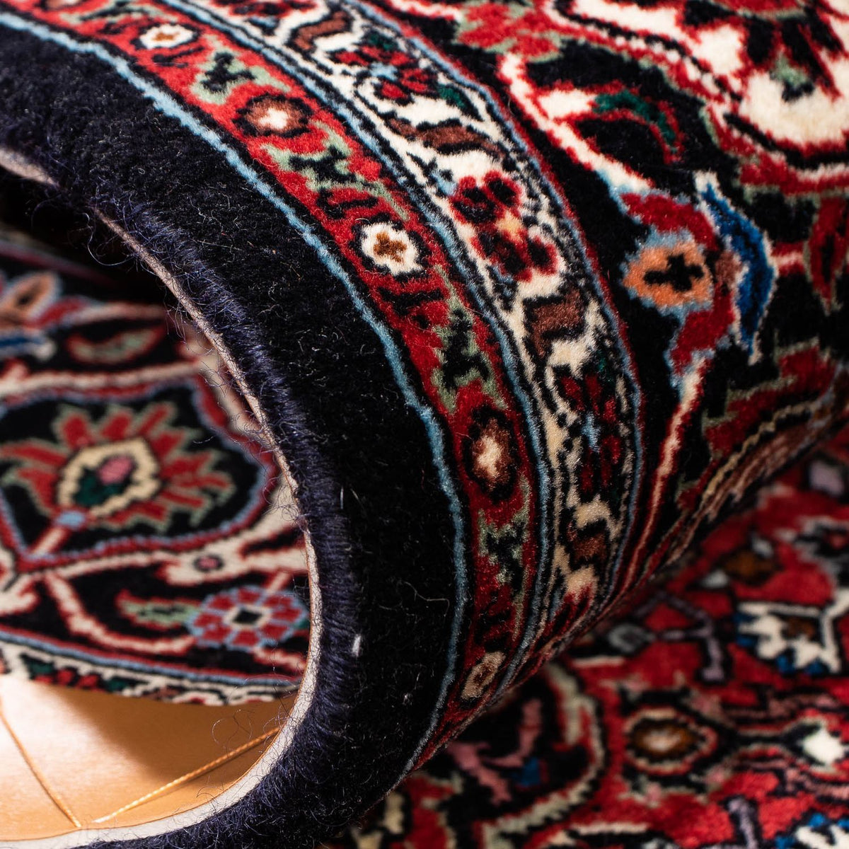 Persisk tæppe - Bijar - 248 x 148 cm - mørkerød