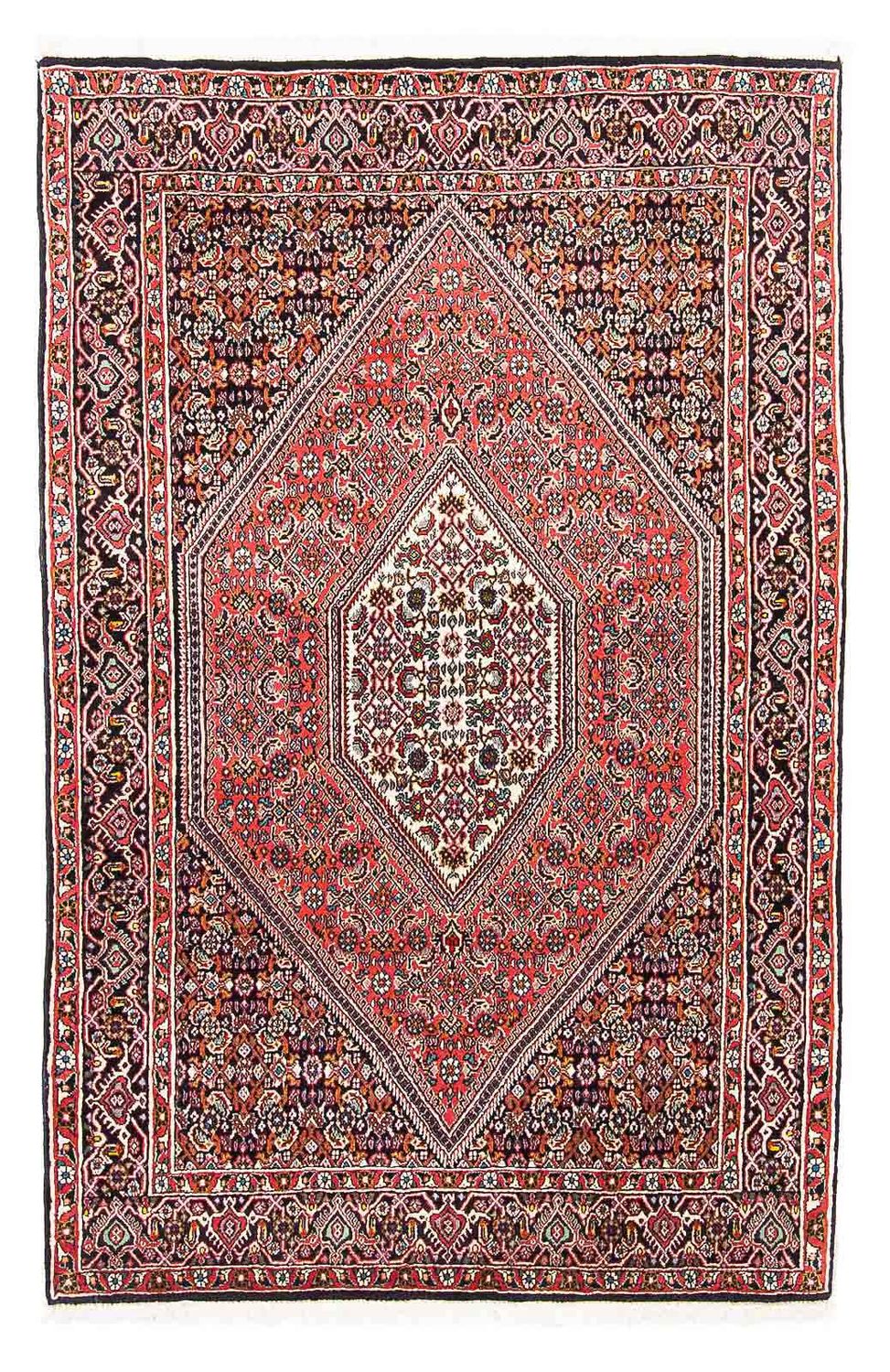 Persisk tæppe - Bijar - 160 x 108 cm - lysrød