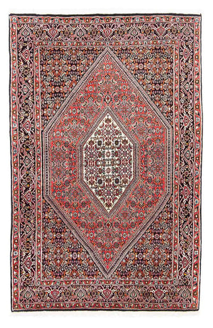 Persisk tæppe - Bijar - 160 x 108 cm - lysrød