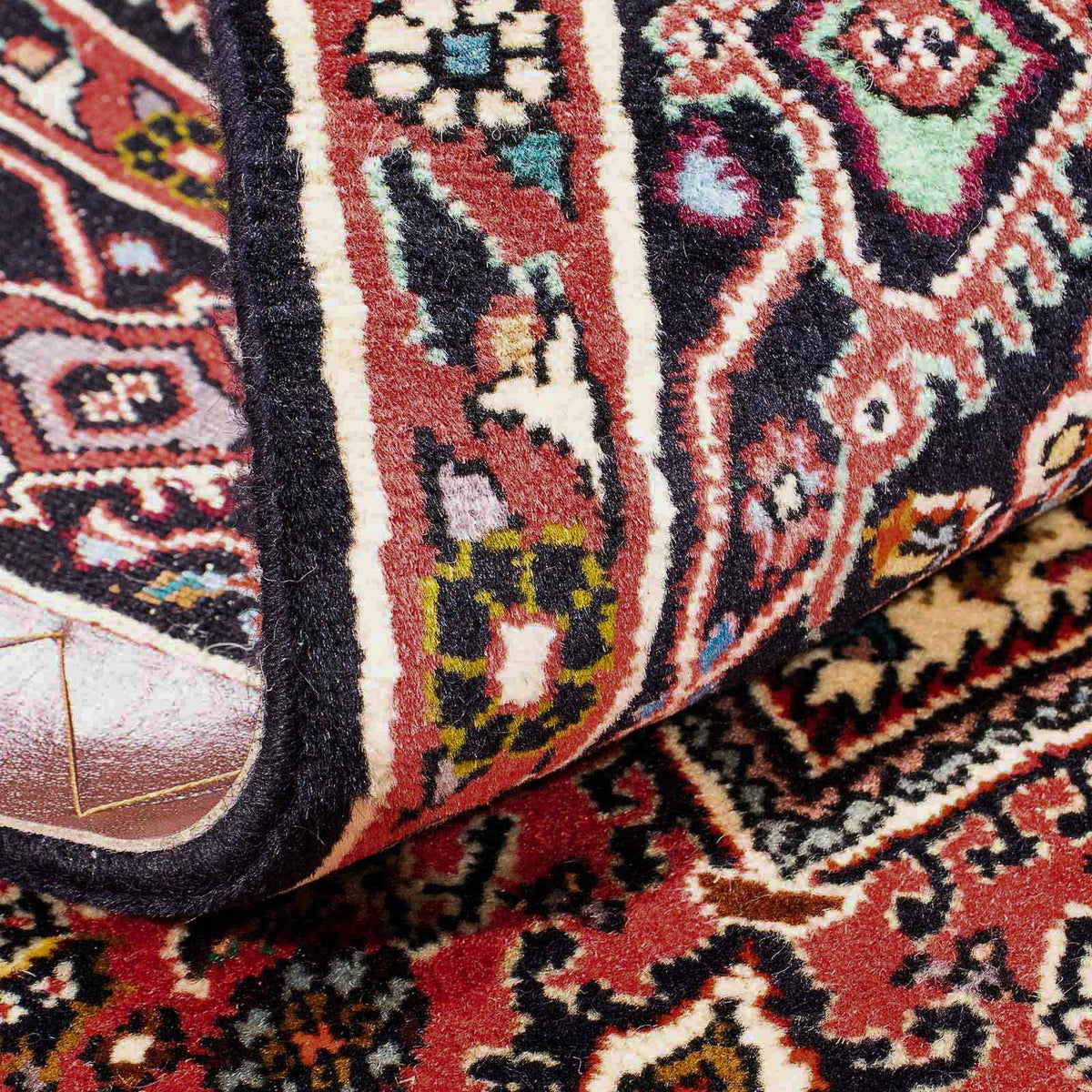 Persisk tæppe - Bijar - 160 x 108 cm - lysrød