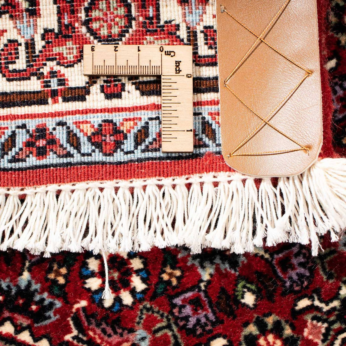 Løber Persisk tæppe - Bijar - 198 x 74 cm - mørkerød