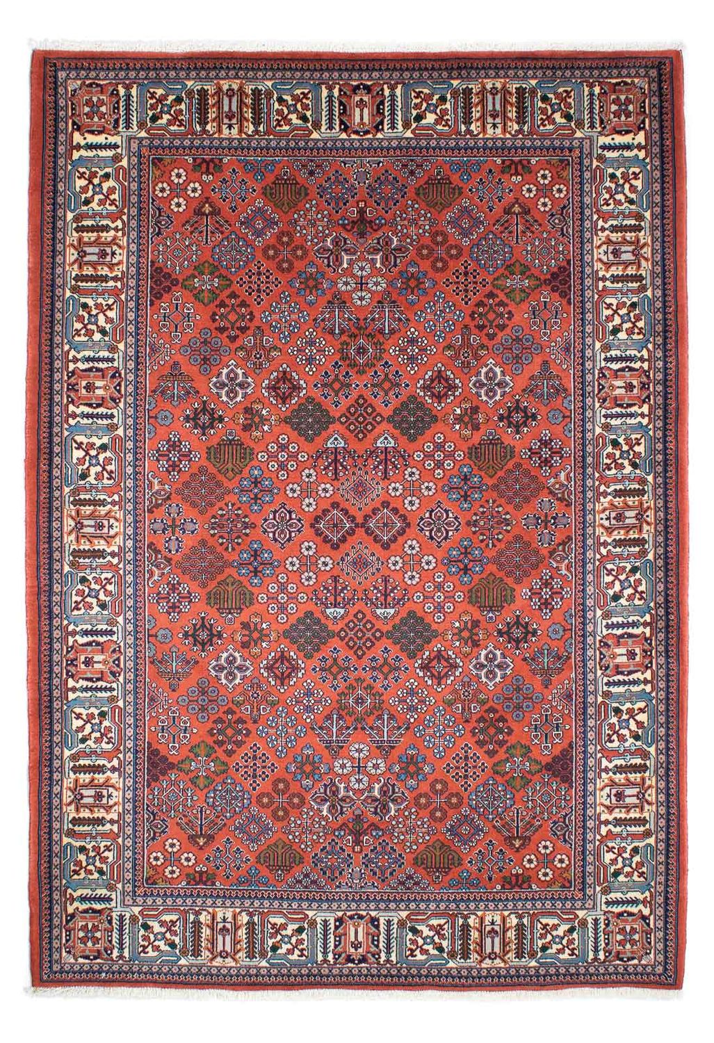 Persisk tæppe - Nomadisk - 242 x 169 cm - lysrød