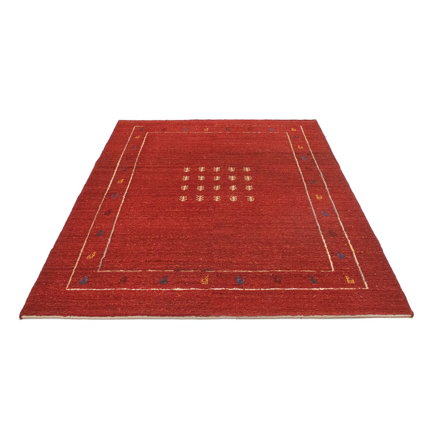 Gabbeh-tæppe - Persisk - 194 x 146 cm - rød