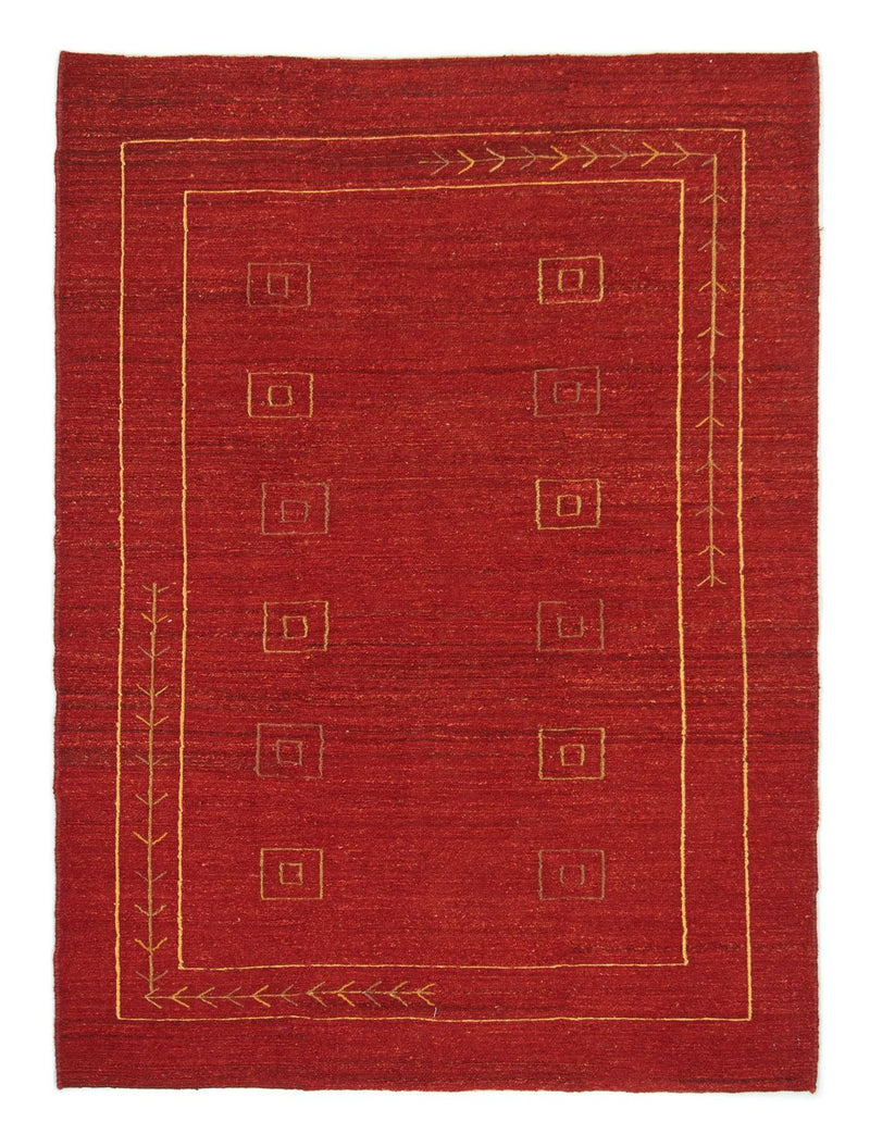 Gabbeh-tæppe - Persisk - 196 x 143 cm - rød