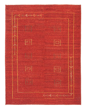 Gabbeh-tæppe - Persisk - 196 x 146 cm - rød