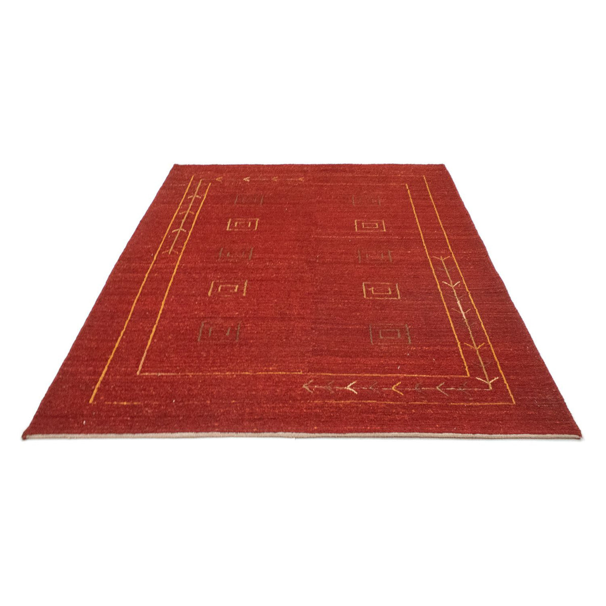 Gabbeh-tæppe - Persisk - 196 x 146 cm - rød