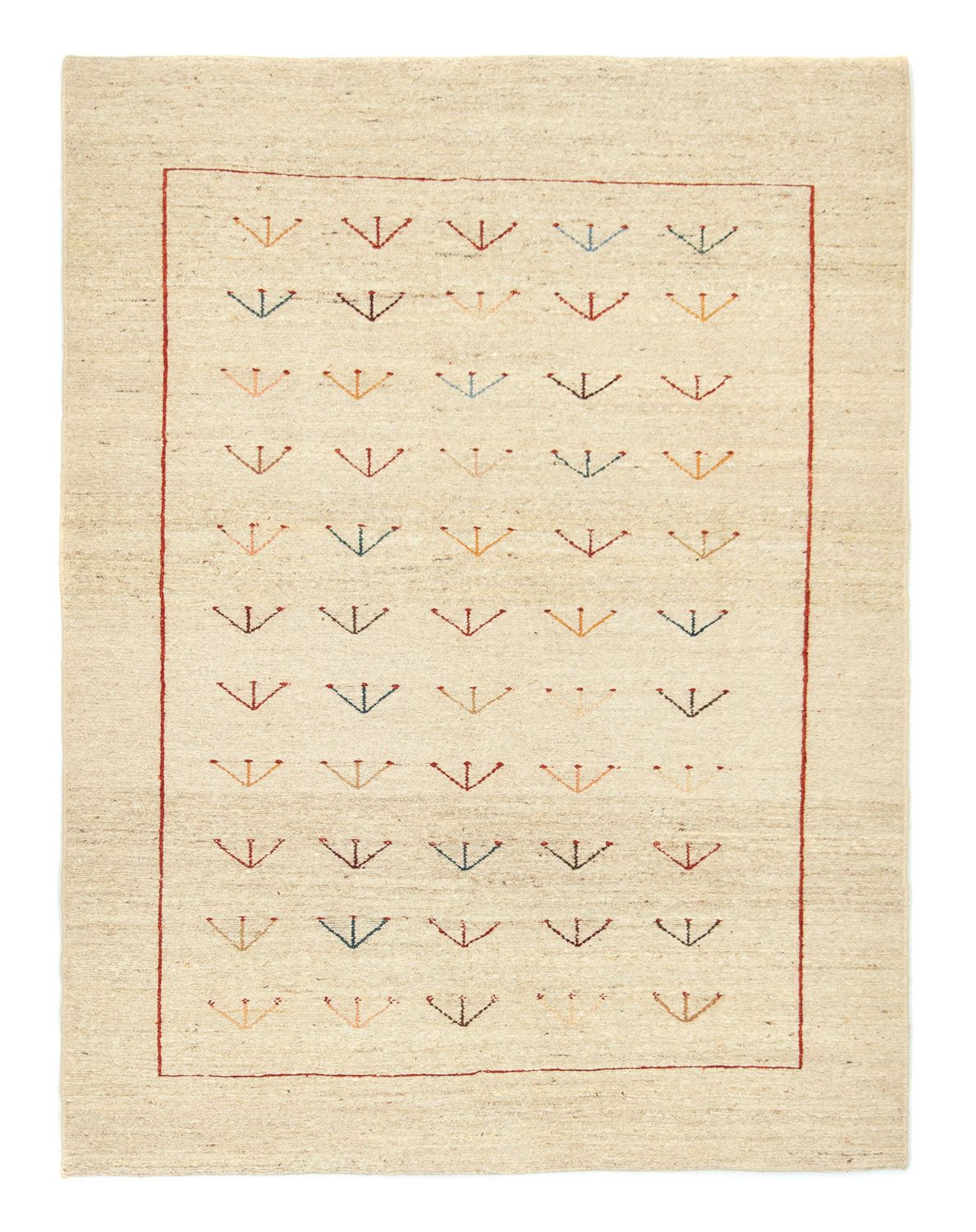 Gabbeh-tæppe - Persisk - 195 x 144 cm - beige