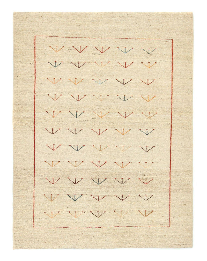 Gabbeh-tæppe - Persisk - 195 x 144 cm - beige