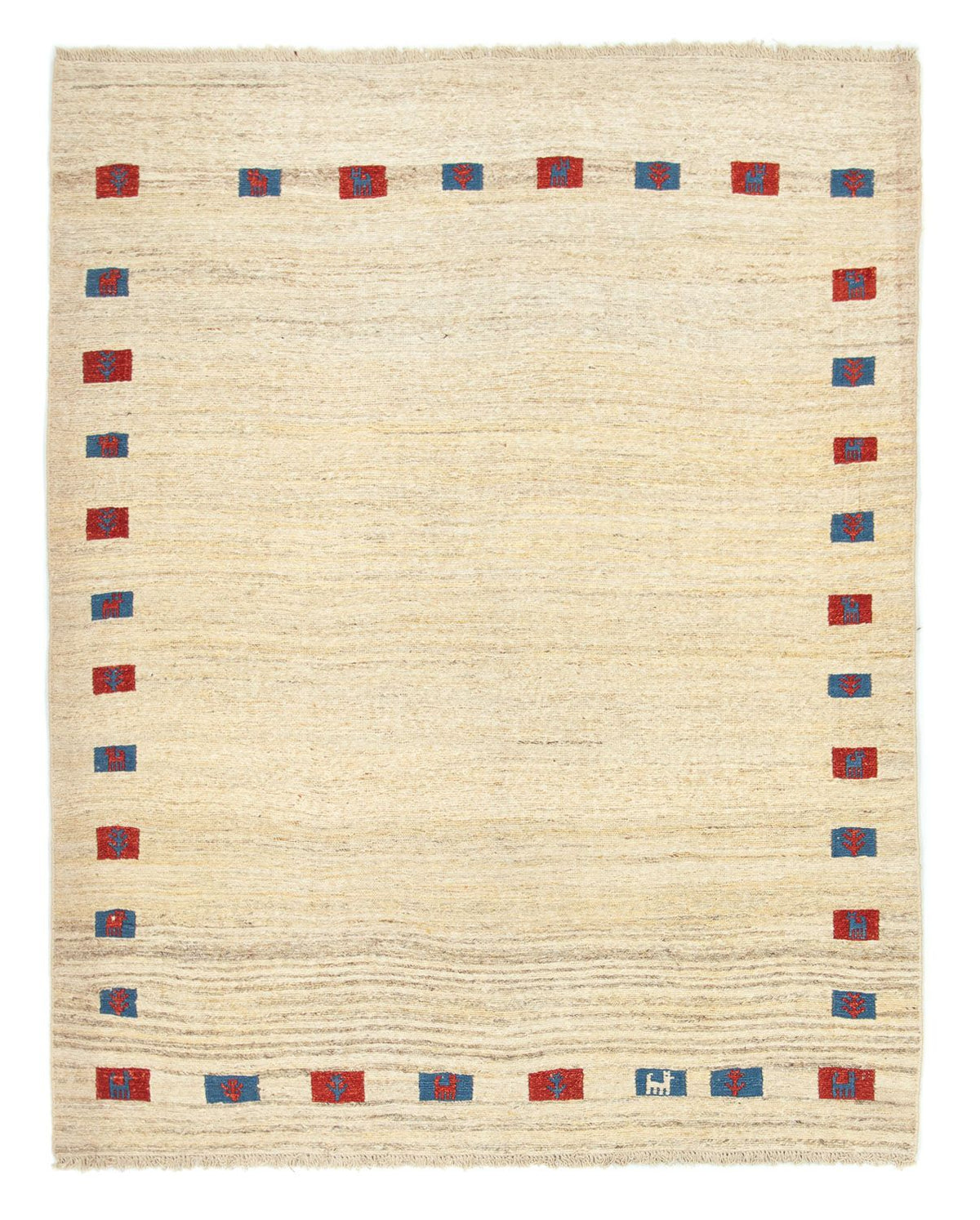 Gabbeh-tæppe - Persisk - 196 x 156 cm - beige