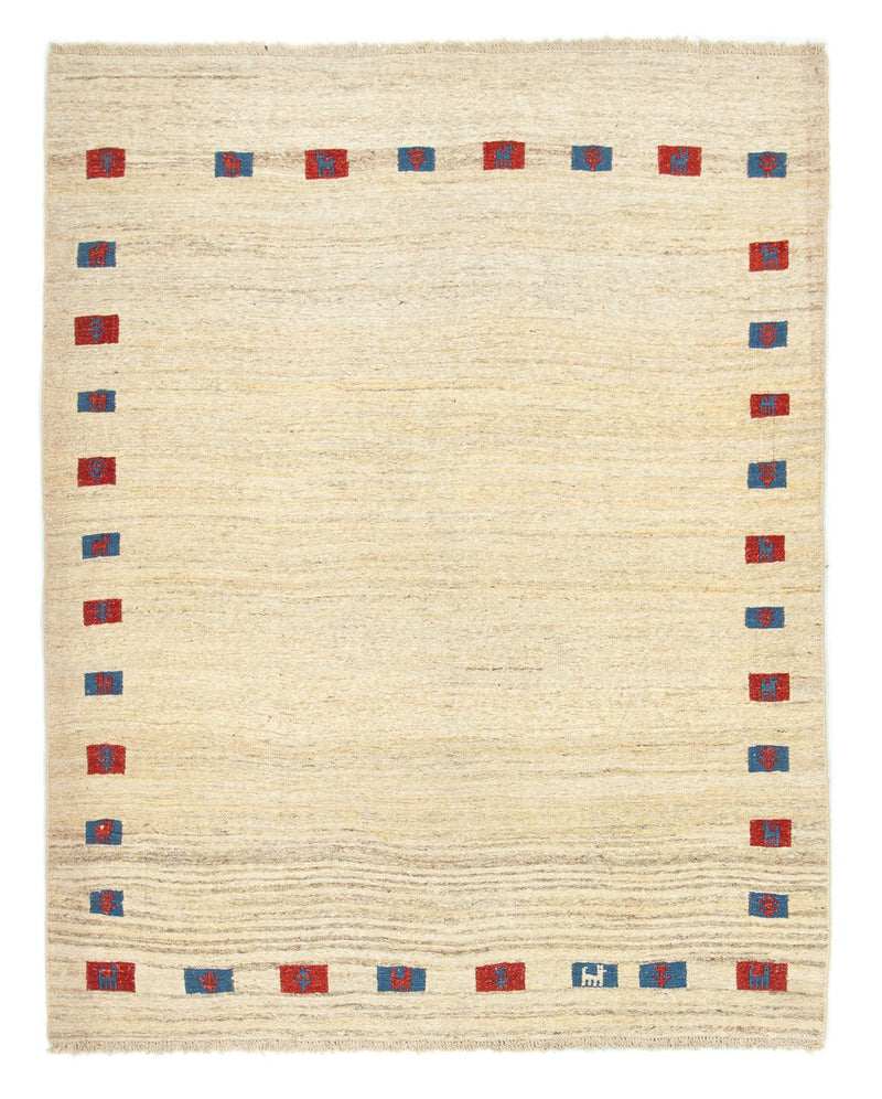 Gabbeh-tæppe - Persisk - 196 x 156 cm - beige