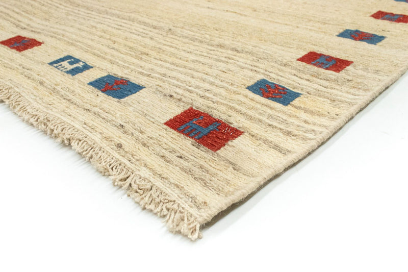 Gabbeh-tæppe - Persisk - 196 x 156 cm - beige