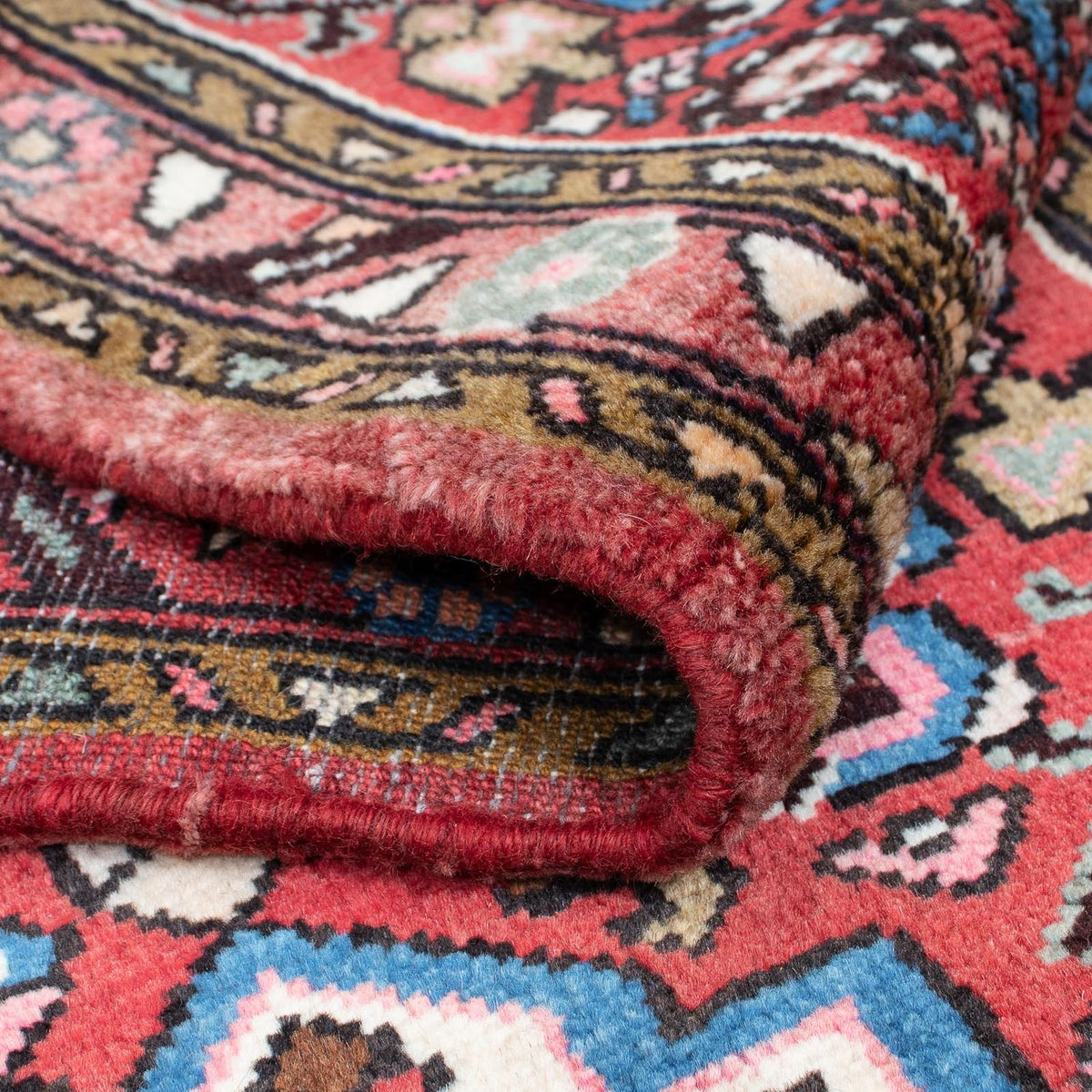 Løber Persisk tæppe - Nomadisk - 327 x 80 cm - lysrød