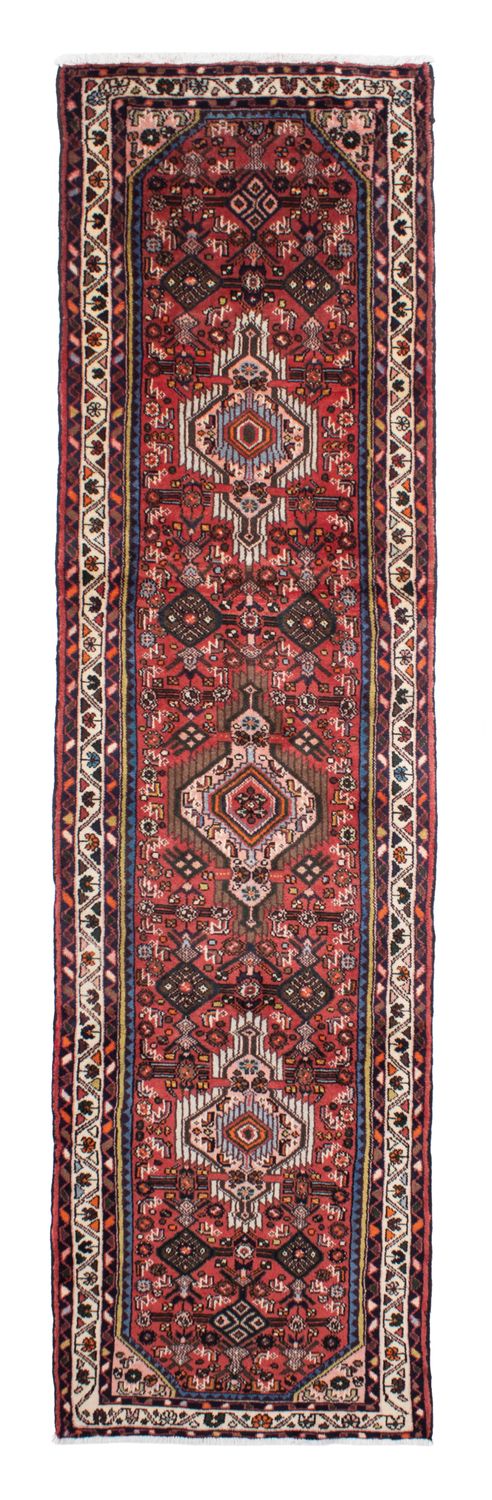 Løber Persisk tæppe - Nomadisk - 343 x 83 cm - mørkerød