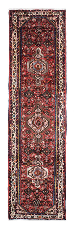 Løber Persisk tæppe - Nomadisk - 343 x 83 cm - mørkerød