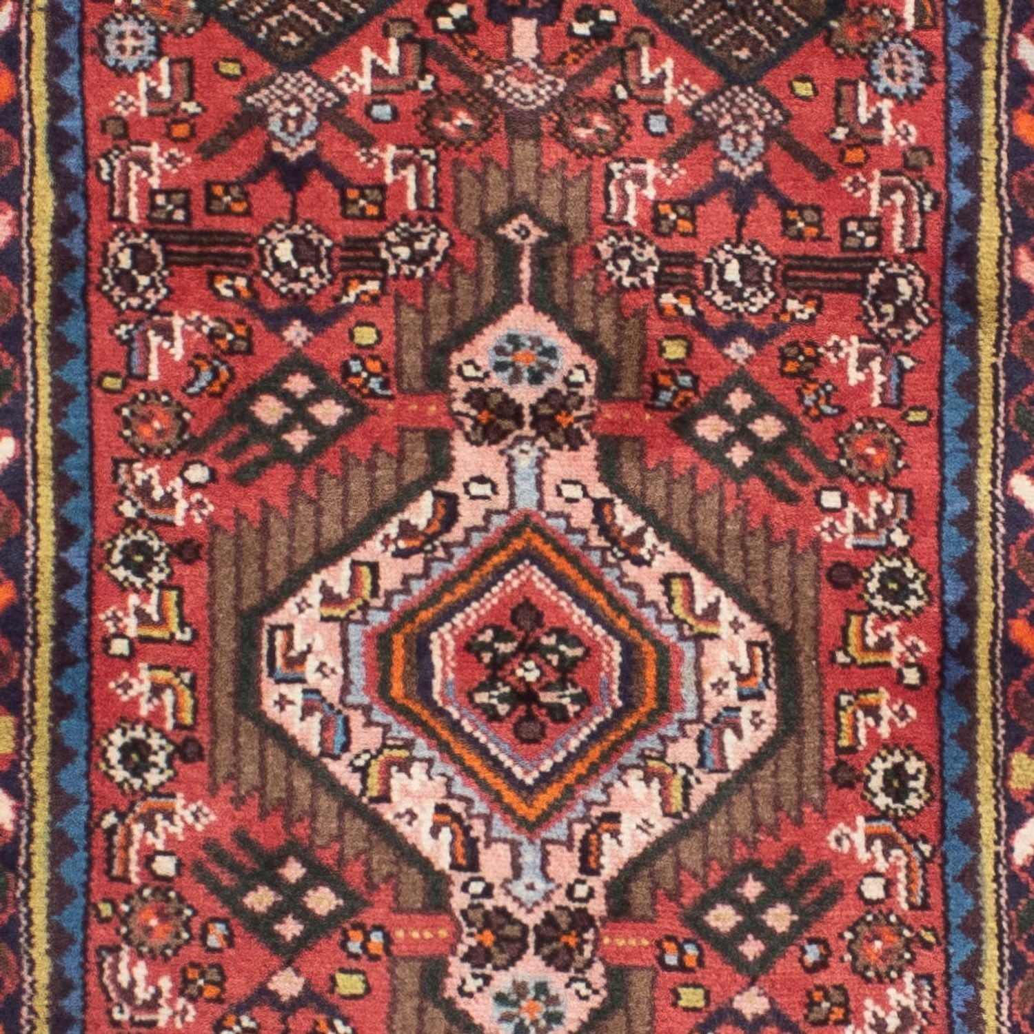 Løber Persisk tæppe - Nomadisk - 343 x 83 cm - mørkerød