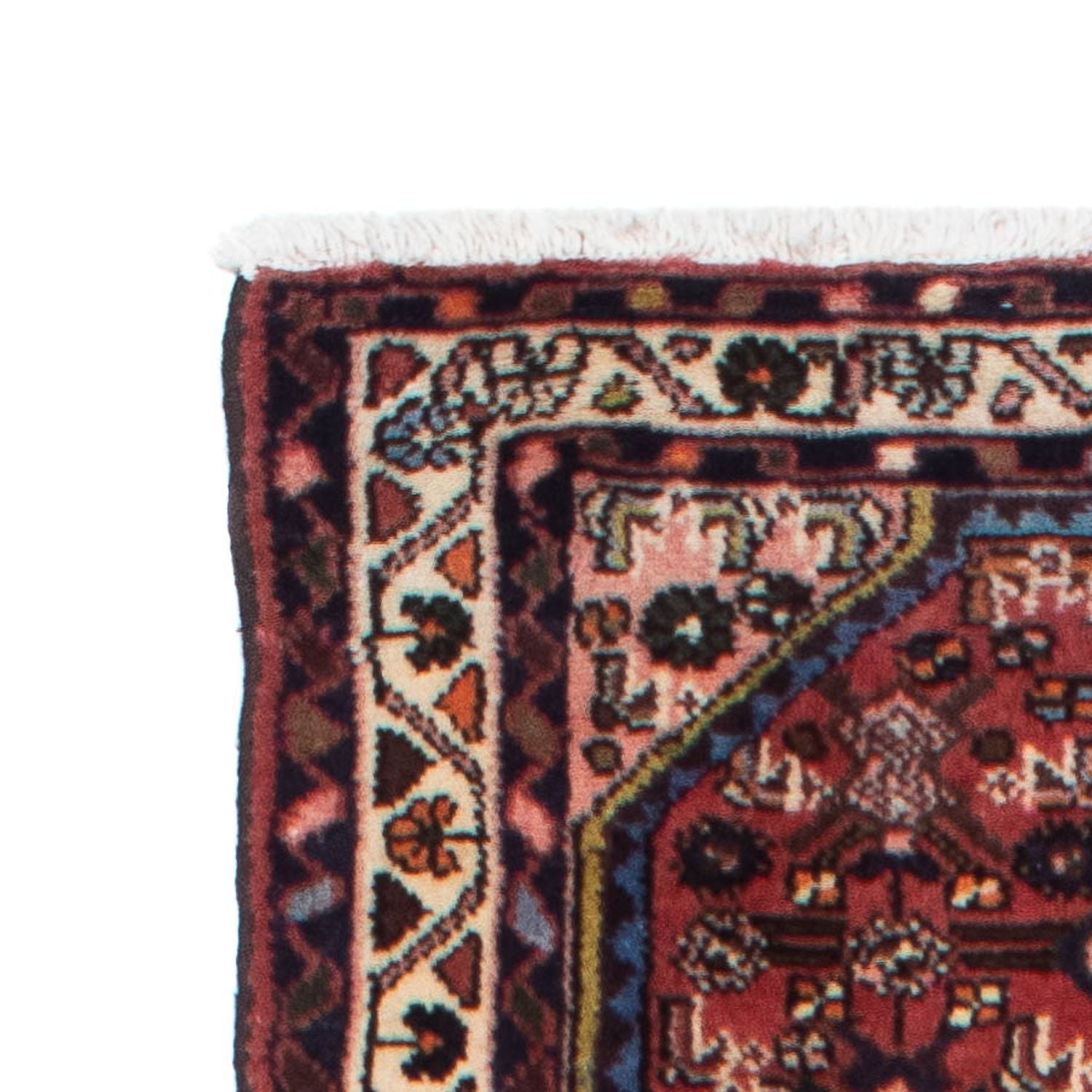 Løber Persisk tæppe - Nomadisk - 343 x 83 cm - mørkerød