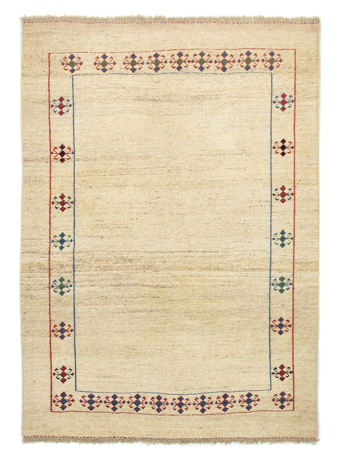 Gabbeh-tæppe - Persisk - 206 x 147 cm - beige