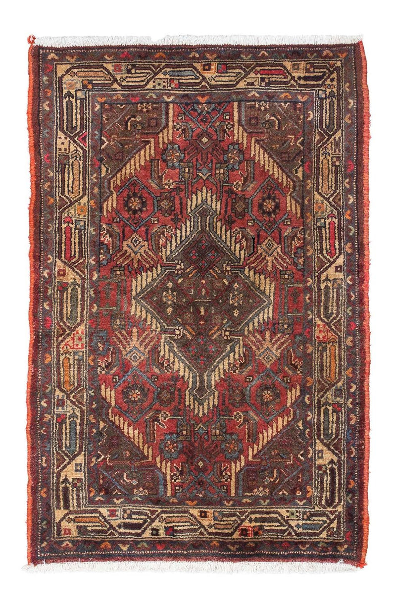 Persisk tæppe - Nomadisk - 116 x 77 cm - mørkerød