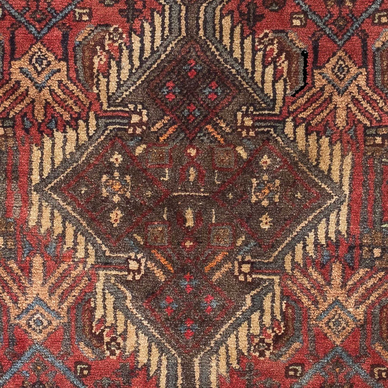 Persisk tæppe - Nomadisk - 116 x 77 cm - mørkerød