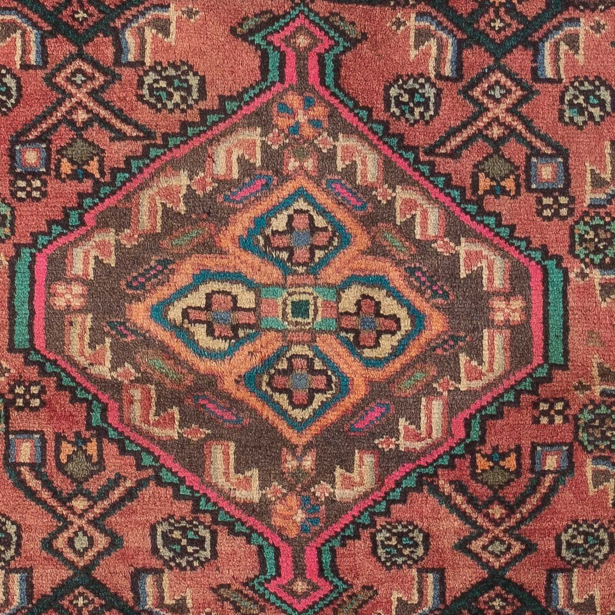 Persisk tæppe - Nomadisk - 125 x 80 cm - lysrød