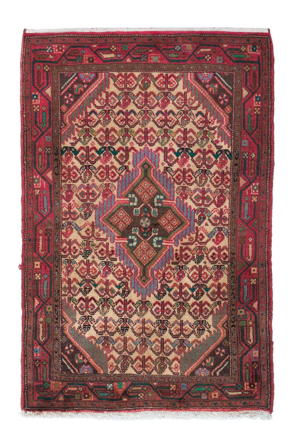 Persisk tæppe - Nomadisk - 125 x 81 cm - beige