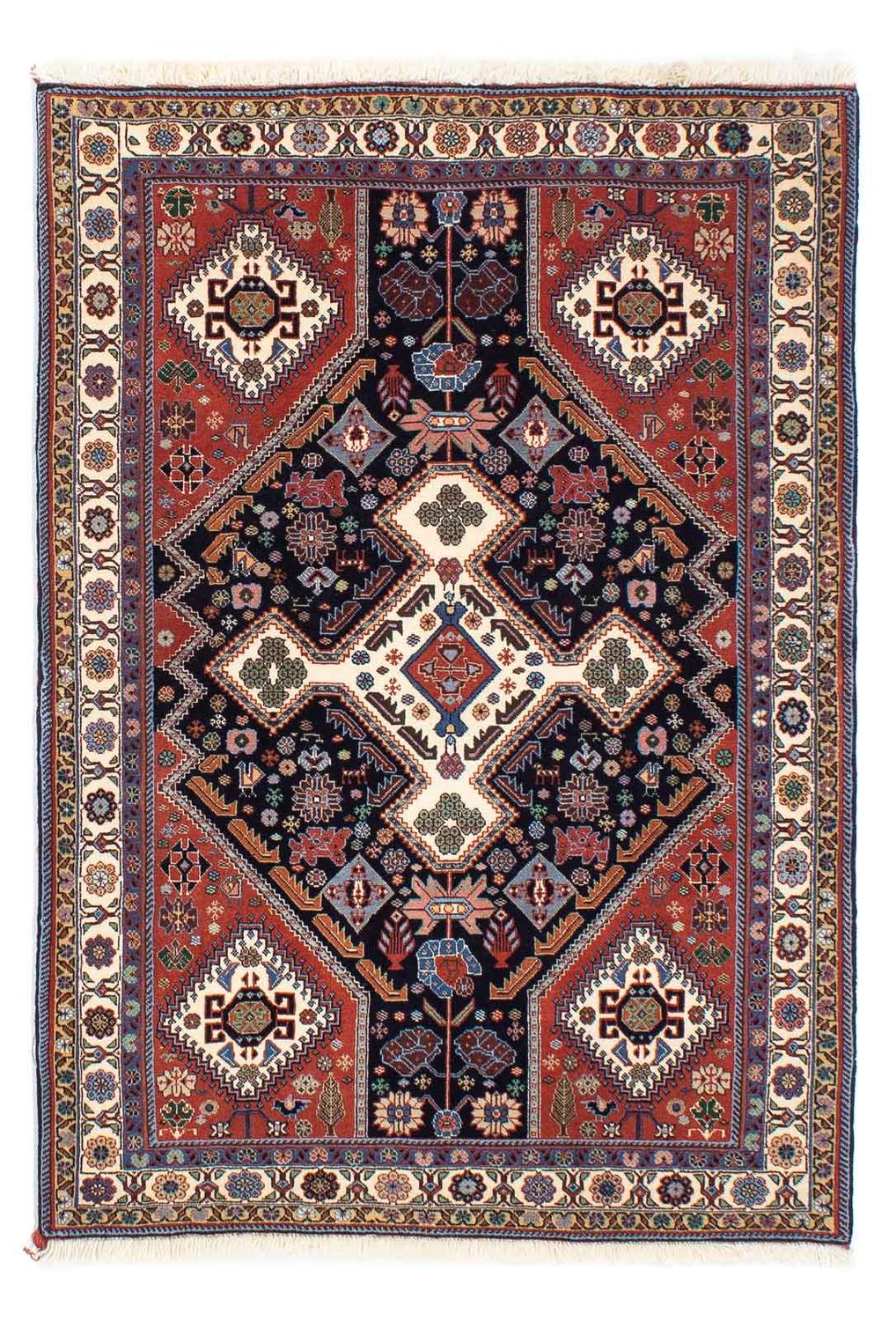 Gabbeh-tæppe - Kashkuli Persisk - 145 x 105 cm - mørkeblå