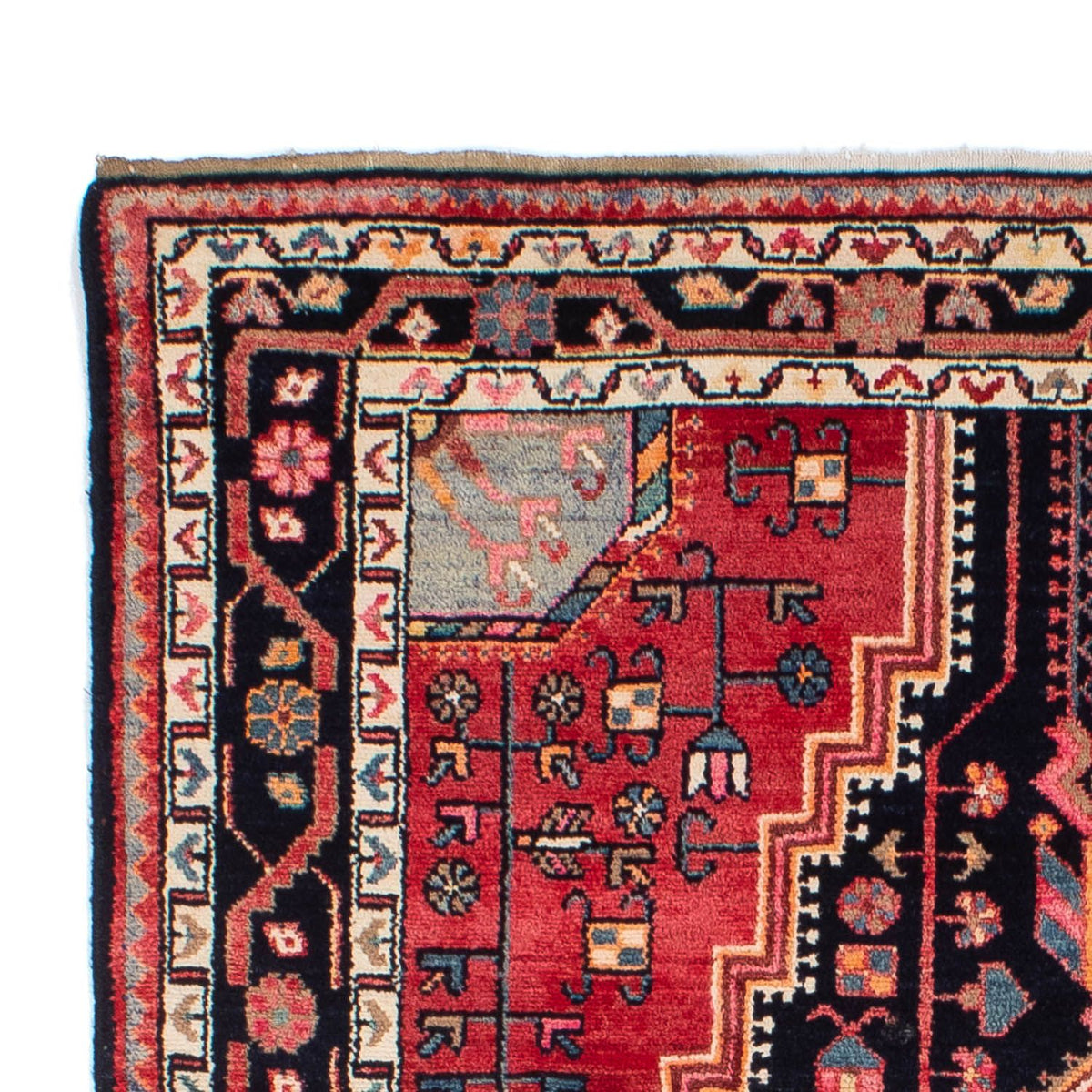 Persisk tæppe - Nomadisk - 220 x 139 cm - mørkeblå