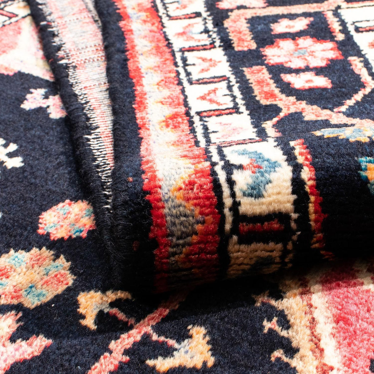 Persisk tæppe - Nomadisk - 220 x 139 cm - mørkeblå