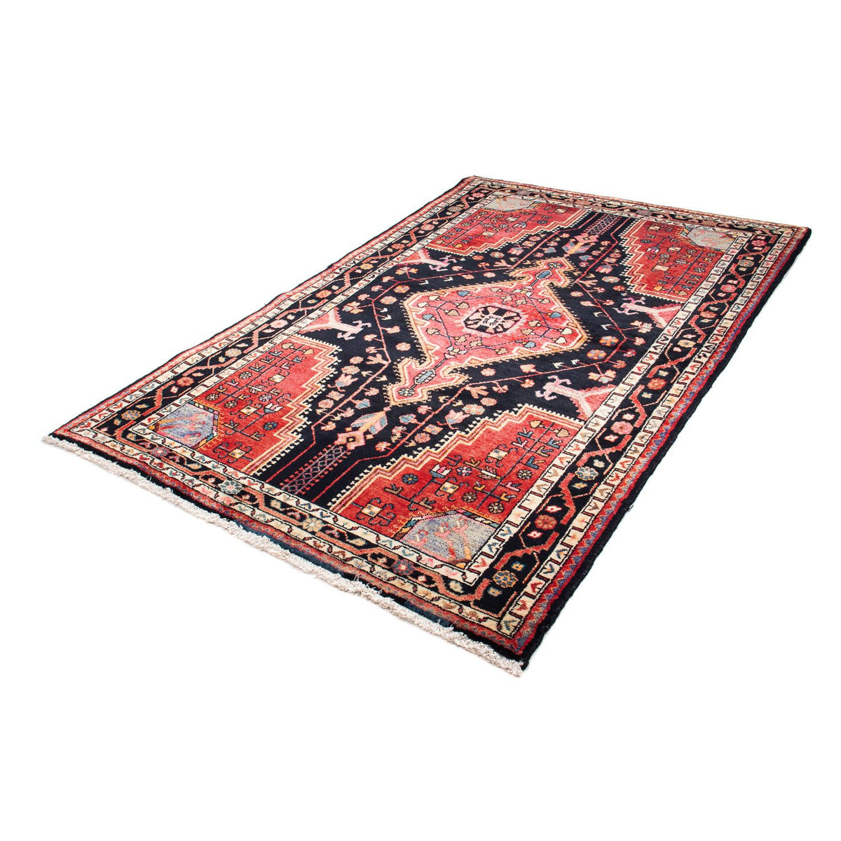 Persisk tæppe - Nomadisk - 220 x 139 cm - mørkeblå