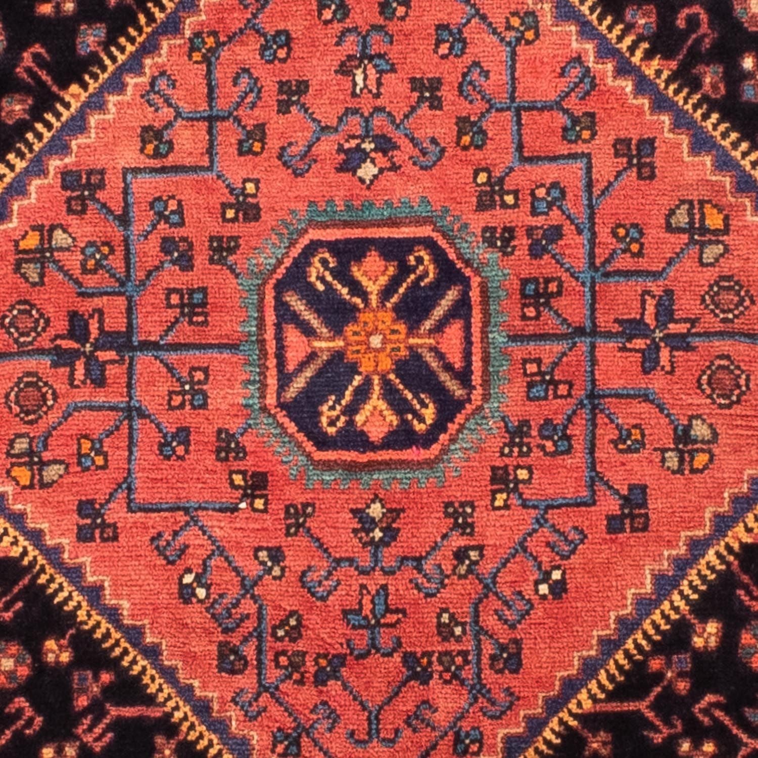 Persisk tæppe - Nomadisk - 220 x 132 cm - mørkeblå